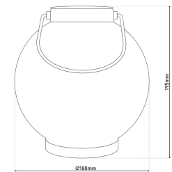 Lot de 2 lampes solaires décoratives à LED D: 18 cm Décoration extérieure en métal blanc avec LED intégrées