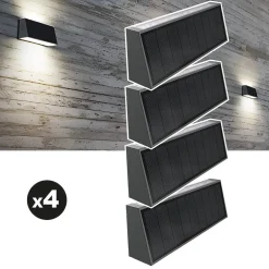 Lot de 4 lampes solaires EZIlight Solar Wall S31