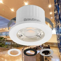 Lot de 10 mini spots LED rond 3 couleurs 3W 6500K IP54