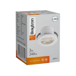 Lot de 10 mini spots LED rond 3 couleurs 3W 3000K IP54
