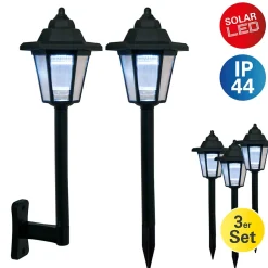 Lot de 3 piques/appliques solaires LED 2 en 1