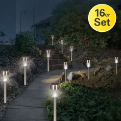 Lot de 16 piquets de terre solaires à LED
