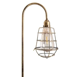 Lot de 2 piquets de terre LED décoratifs solaires GITTI extérieur métal plastique laiton vieilli LED intégrée H 76,5cm