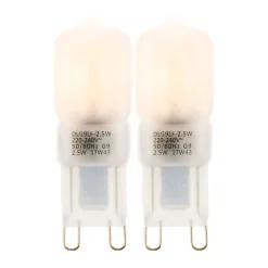 Lot de 2 pépite LED Pépite 2,5W G9 200lm 3000K - Elexity
