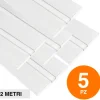 Lot de 5 Profilés LED de 2 mètres Intégrés dans la Plaque de Plâtre Convient aux Bandes LED jusqu'à 12,4 mm