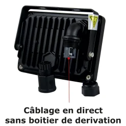 Lot de 4 projecteurs LED 30W/IP65/IK10/2700lm/4000K connexion directe - sans câble - garantie 5 ans
