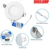 Lot de 10 Spot Encastrable Led Downlight Panel Extra plat 5w Blanc Chaud 3000k
