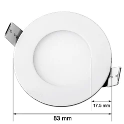 Lot de 10 Spot Encastrable Led Downlight Panel Extra plat 5w Blanc Froid 6000k