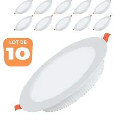 Lot de 10 spots ALEXA SMD LED rond blanc 30W 4200K