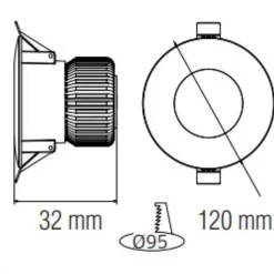 Lot de 10 spots ALEXA SMD LED rond noir 30W 7000K