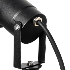 Lot de 3 spots de jardin noirs avec cordon et prise IP65 - Done