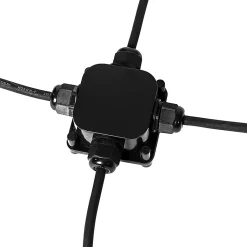 Lot de 3 spots de jardin noirs avec cordon et prise IP65 - Done