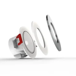 Lot de 3 Spots Encastrables LED Intégrés - IP 65 pour salle de bain - cons. 4,7W (eq. 50W) - 345 lumens - Blanc neutre