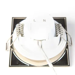 Lot de 3 spots encastrables carré acier avec LED IP65 - Simply