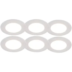 Lot de 6 spots encastrés blancs avec LED à intensité variable 3 niveaux IP65 - Blanca