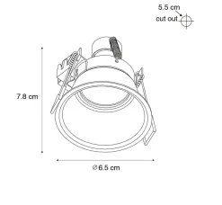Lot de 12 spots encastrés blancs GU10 35 mm IP44 - Dept
