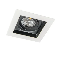 Lot de 10 spots encastrés blanc et noir - Carree