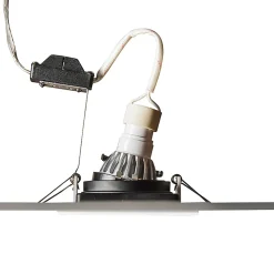 Lot de 10 spots encastrés blanc et noir - Carree