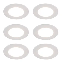 Lot de 6 spots encastrés blancs avec LED 7W Dim to Warm IP65 - Blanca