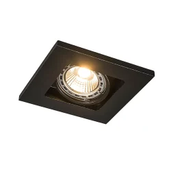 Lot de 10 spots encastrés carrés noirs - Qure
