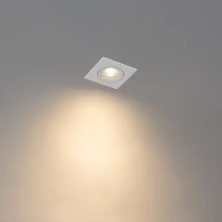 Lot de 12 spots encastrés carrés blancs GU10 50 mm IP44 - Xena