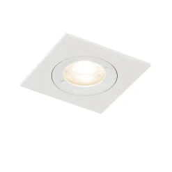 Lot de 12 spots encastrés carrés blancs GU10 50 mm IP44 - Xena