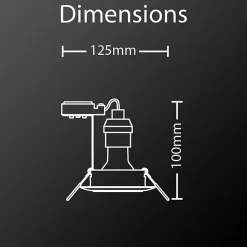Lot de 5 Spots Encastrés Metal brossé - ORIENTABLE - Ampoule LED GU10 incluses - cons. 5W (eq. 50W) - 345 lumens - Blanc chaud