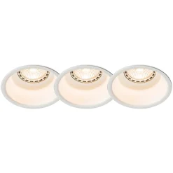 Lot de 3 spots encastrés modernes blancs - Dept