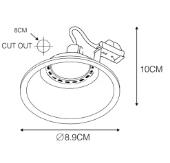 Lot de 6 spots encastrés modernes noirs - Dept