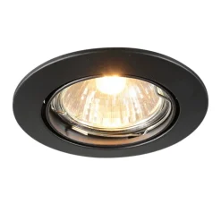 Lot de 6 spots encastrés modernes noirs orientables - Edu