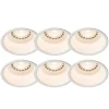 Lot de 6 spots encastrés modernes blancs - Dept