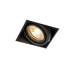 Lot de 6 spots encastrés noirs GU10 orientables sans bordure - Oneon