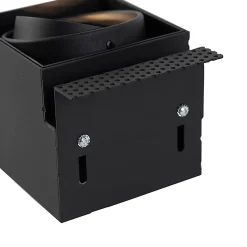 Lot de 6 spots encastrés noirs GU10 AR70 sans bordure - Oneon