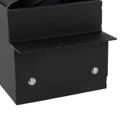 Lot de 6 spots encastrés noirs GU10 AR70 sans bordure - Oneon