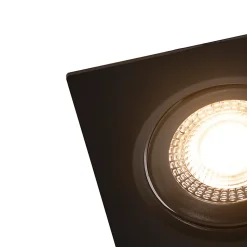 Lot de 3 spots encastrés noirs avec LED à intensité variable 3 niveaux - Miu