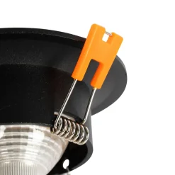 Lot de 12 spots encastrés noirs GU10 50 mm - Gijs