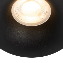 Lot de 12 spots encastrés noirs GU10 50 mm - Gijs