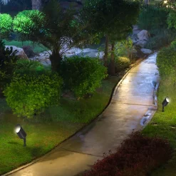 Lot de 5 spots jardin orientables GU10 35W IP65 Noir