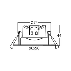 Lot de 10 Spots LED encastrables carré blanc 5W IP20 4000K