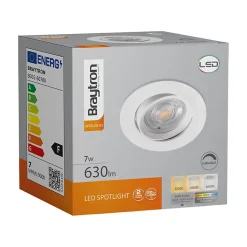 Lot de 10 spots LED encastrables 3en1 rond blanc 7W IP20 Dimmable