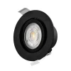 Lot de 10 spots LED encastrables 3en1 rond noir 7W IP20 Dimmable
