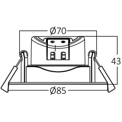 Lot de 50 spots LED encastrables étanches 3en1 rond noir 7W IP54
