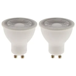 Lot de 2 spots LED GU10 5W - Blanc neutre - 400lm 6500K - Zenitech