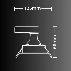Lot de 5 spots noirs encastrables LED avec ampoules incluses, culot GU10, 345 Lumens, équivalence 50 W, 2700K, Blanc chaud