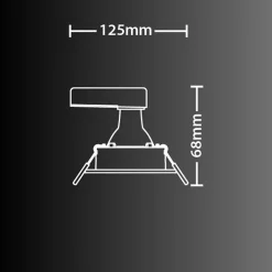 Lot de 5 spots noirs encastrables LED avec ampoules incluses, culot GU10, 345 Lumens, équivalence 50 W, 4000K, Blanc neutre