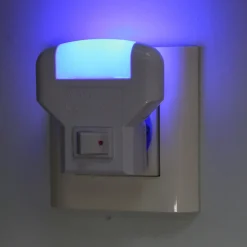 Lot de 2 Veilleuses LED bleues FISHTEC 1W 60x65mm - Prise Secteur - Lumière bleue apaisante