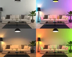 Lot de 4 x Ampoule GU10 LED connectée RVB 4,8W 380 lm