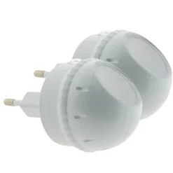 Lot de deux veilleuses LED orientables à 360 degrés