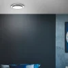 LUCIANO Plafonnier noir/blanc LED intégrée 24W métal/plastique ampoule incluse