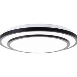 LUCIANO Plafonnier noir/blanc LED intégrée 36W métal/plastique ampoule incluse